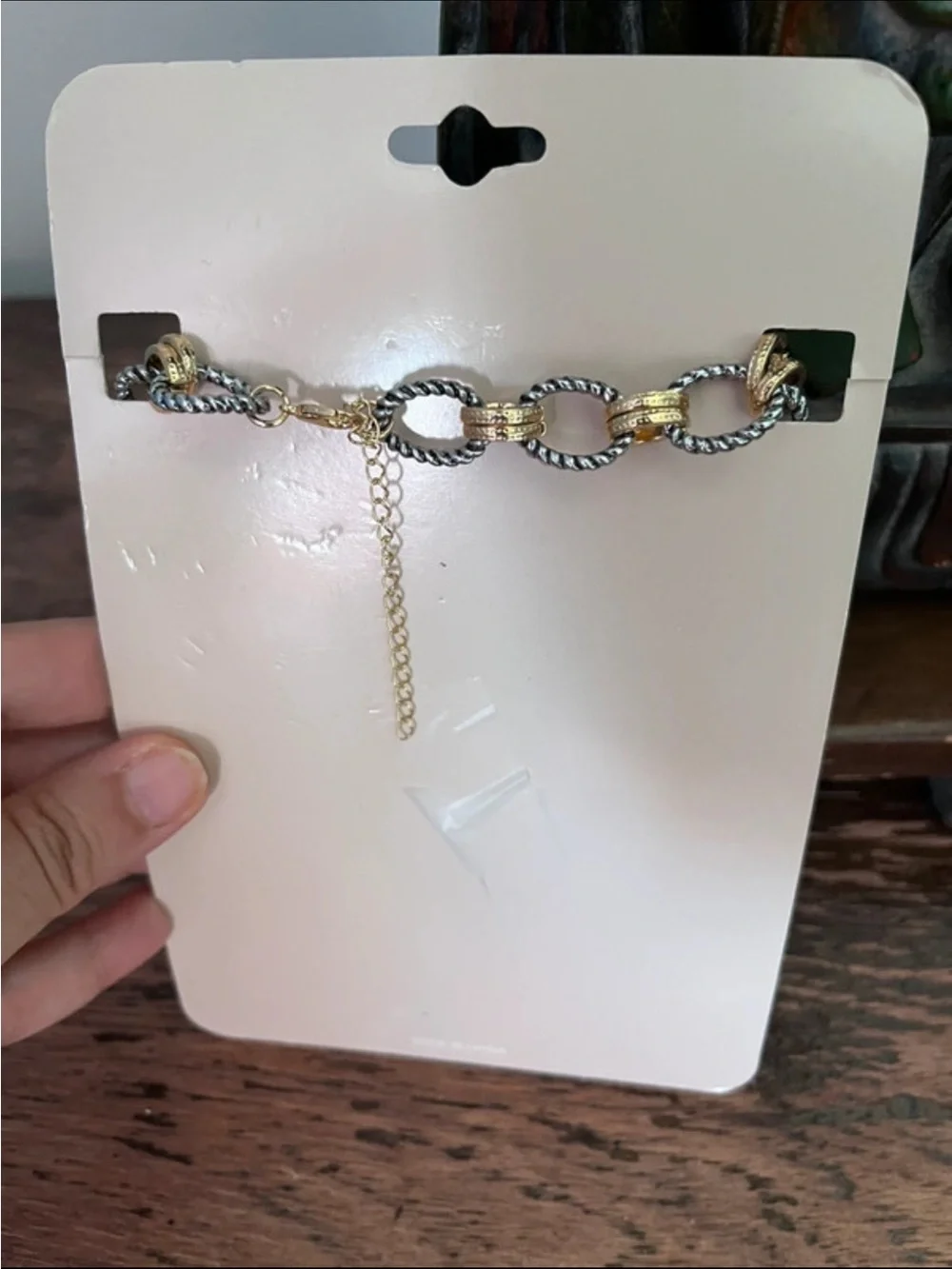 Nautica Two-Tone Statement Chain Necklace NWT - Gold & Silver